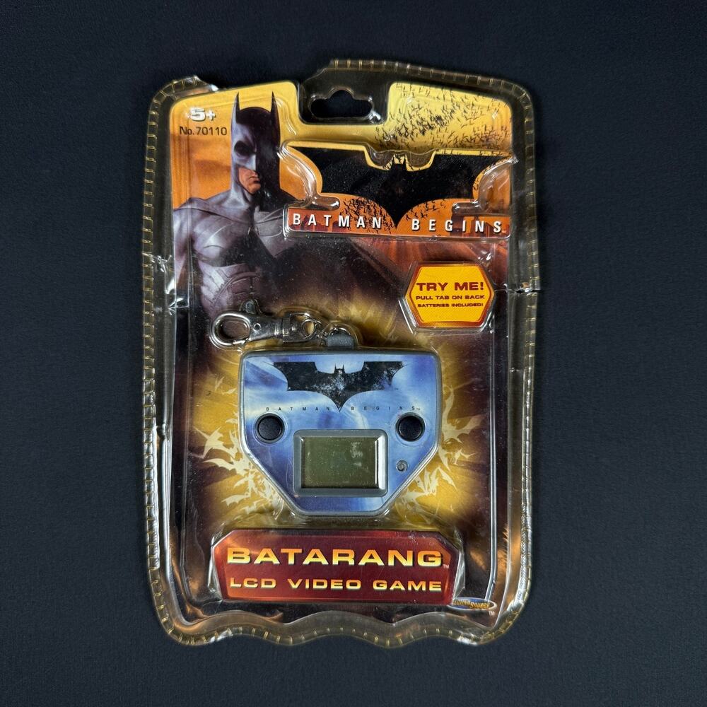 Batman Begins DC Comics vintage Batmobile LCD video game keychain charm New